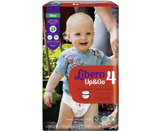 Подгузник Libero UpGo 4 7-11 кг 44 шт (7322541089409), изображение 2 Подгузник Libero UpGo 4 7-11 кг 44 шт (7322541089409), изображение 2