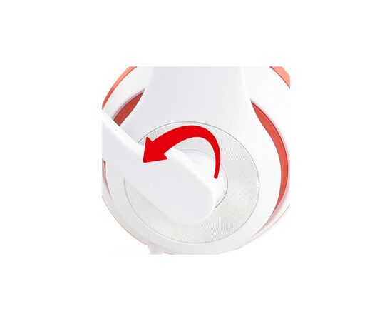 Наушники Gembird MHS-03 White/Red (MHS-03-WTRD), изображение 3 Наушники Gembird MHS-03 White/Red (MHS-03-WTRD), изображение 3