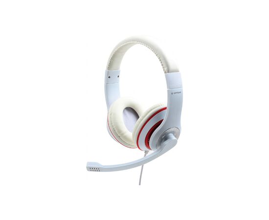 Наушники Gembird MHS-03 White/Red (MHS-03-WTRD)