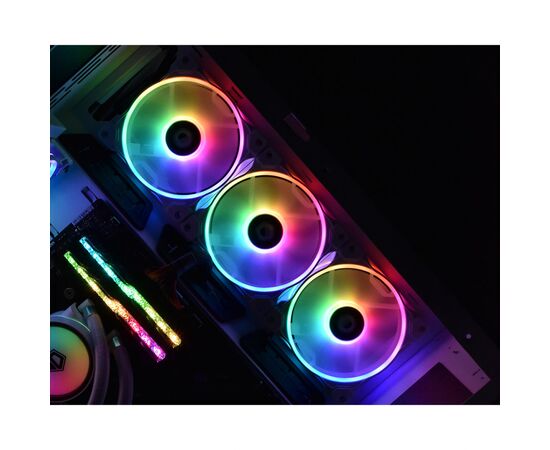 Кулер для корпуса ID-Cooling ZF-12025-ARGB-TRIO-SNOW, изображение 7 Кулер для корпуса ID-Cooling ZF-12025-ARGB-TRIO-SNOW, изображение 7