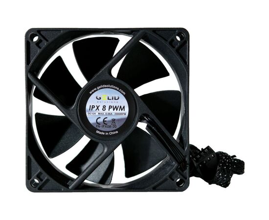 Кулер для корпуса Gelid Solutions IPX 8 PWM (FN-IPX08-20), изображение 2 Кулер для корпуса Gelid Solutions IPX 8 PWM (FN-IPX08-20), изображение 2
