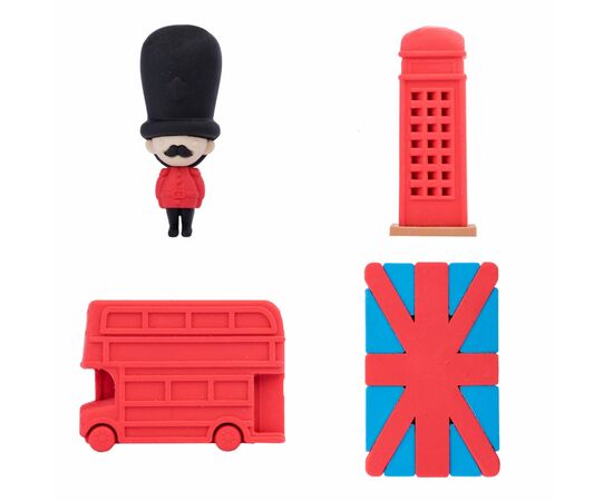 Ластик Yes London, набор 4шт (560558), изображение 2 Ластик Yes London, набор 4шт (560558), изображение 2