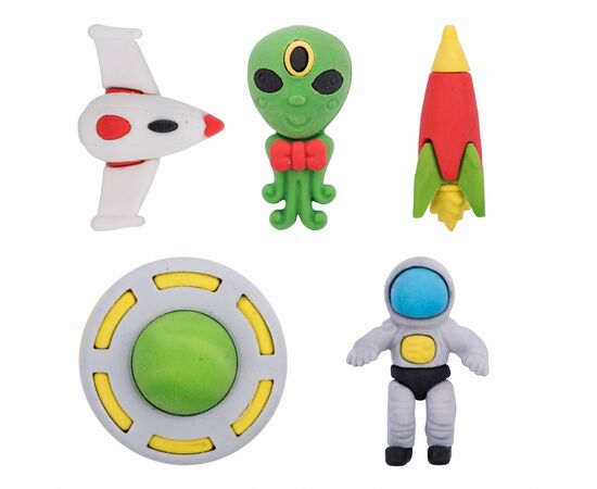 Ластик Yes Space, набор 5шт (560559), изображение 2 Ластик Yes Space, набор 5шт (560559), изображение 2