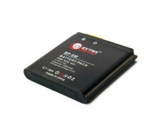 Аккумуляторная батарея для телефона Extradigital Nokia BP-6M (1000 mAh) (DV00DV1187), изображение 5 Аккумуляторная батарея для телефона Extradigital Nokia BP-6M (1000 mAh) (DV00DV1187), изображение 5