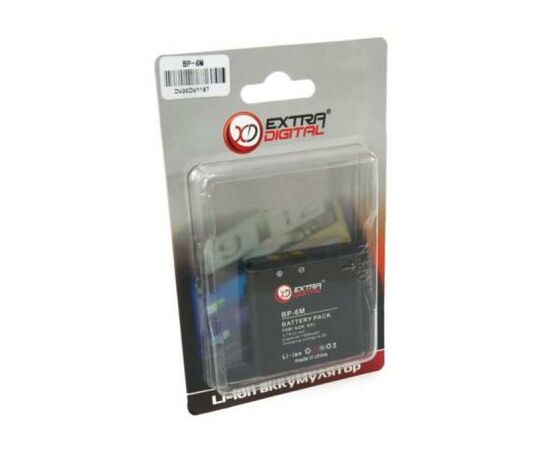 Аккумуляторная батарея для телефона Extradigital Nokia BP-6M (1000 mAh) (DV00DV1187), изображение 6 Аккумуляторная батарея для телефона Extradigital Nokia BP-6M (1000 mAh) (DV00DV1187), изображение 6