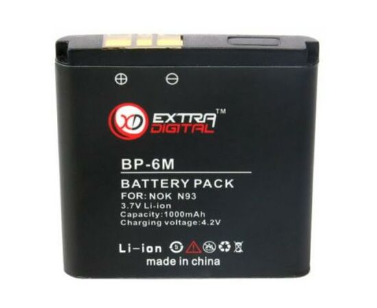 Аккумуляторная батарея для телефона Extradigital Nokia BP-6M (1000 mAh) (DV00DV1187)