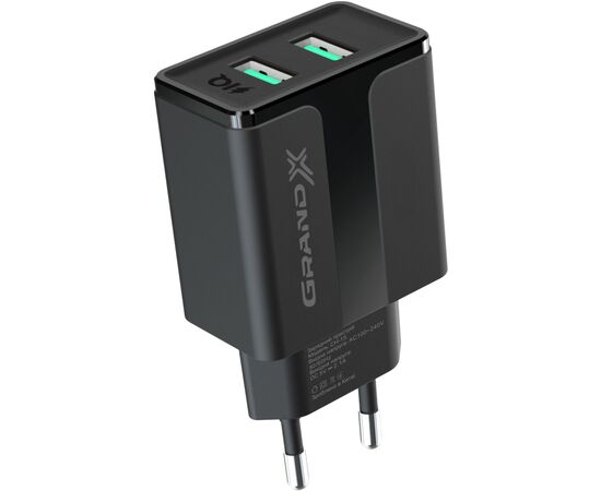 Зарядное устройство Grand-X CH-15UMB (5V/2,1A + DC cable 2,4А USB -> Micro USB 1m) Black (CH-15UMB), изображение 3 Зарядное устройство Grand-X CH-15UMB (5V/2,1A + DC cable 2,4А USB -> Micro USB 1m) Black (CH-15UMB), изображение 3