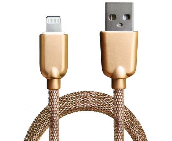 Дата кабель USB 2.0 AM to Lightning 1.0m 1.5A Gold Grand-X (ML02G), зображення 2 Дата кабель USB 2.0 AM to Lightning 1.0m 1.5A Gold Grand-X (ML02G), зображення 2