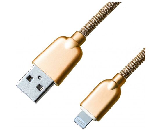 Дата кабель USB 2.0 AM to Lightning 1.0m 1.5A Gold Grand-X (ML02G)