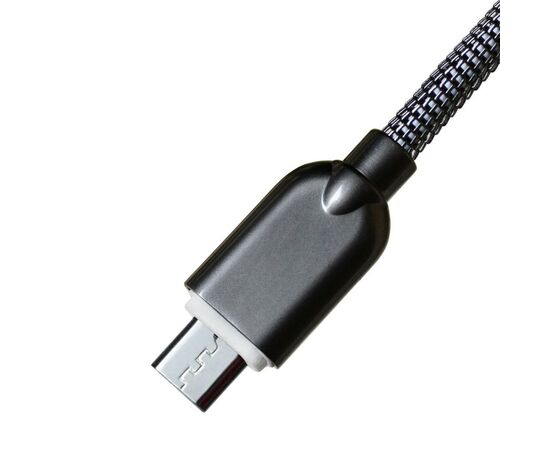 Дата кабель USB 2.0 AM to Micro 5P 1.0m 1.5A, Dark Silver Grand-X (MM02DS), зображення 3 Дата кабель USB 2.0 AM to Micro 5P 1.0m 1.5A, Dark Silver Grand-X (MM02DS), зображення 3