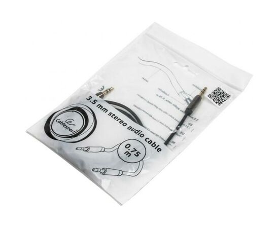 Кабель мультимедийный Jack 3.5mm male/Jack 3.5mm male 0.75m Cablexpert (CCAP-444-0.75M), изображение 4