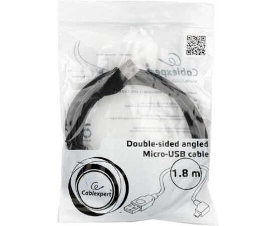 Дата кабель USB 2.0 AM to Micro 5P 1.8m угловой Cablexpert (CC-USB2-AMmDM90-6), изображение 2 Дата кабель USB 2.0 AM to Micro 5P 1.8m угловой Cablexpert (CC-USB2-AMmDM90-6), изображение 2
