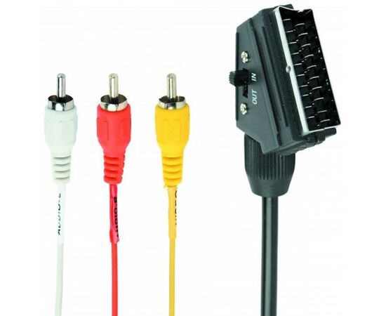 Кабель мультимедийный RCA - SCART, 1.8 m Cablexpert (CCV-519-001), изображение 2 Кабель мультимедийный RCA - SCART, 1.8 m Cablexpert (CCV-519-001), изображение 2