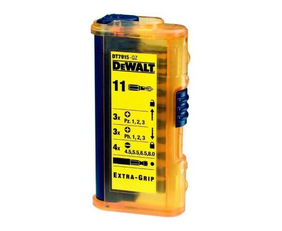 Набор бит DeWALT Extra Grip Pz/Ph, держатель, 11 предм. (DT7915), изображение 2 Набор бит DeWALT Extra Grip Pz/Ph, держатель, 11 предм. (DT7915), изображение 2