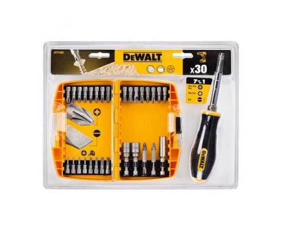 Набор бит DeWALT бит , головок, 30 предм. (DT71506), изображение 2 Набор бит DeWALT бит , головок, 30 предм. (DT71506), изображение 2