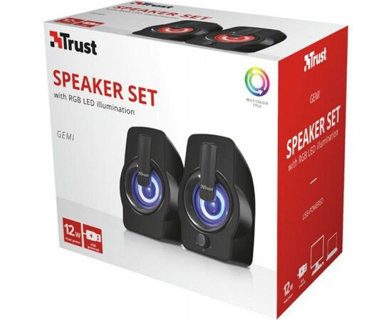 Акустическая система Trust Gemi RGB black USB (22948), изображение 8 Акустическая система Trust Gemi RGB black USB (22948), изображение 8