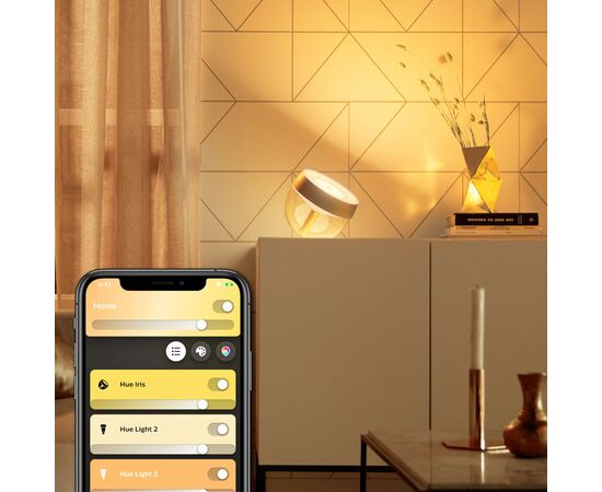 Настольная лампа Philips Hue Iris, Color, BT, DIM, золотистая (929002376401), изображение 2 Настольная лампа Philips Hue Iris, Color, BT, DIM, золотистая (929002376401), изображение 2