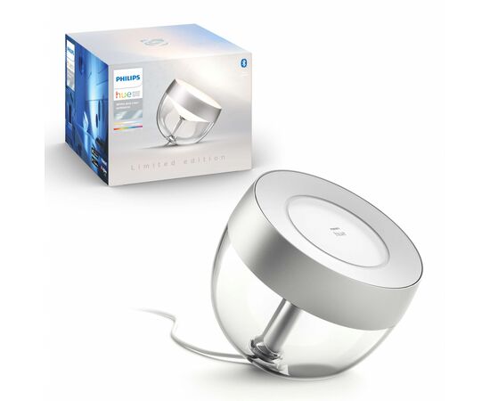 Настольная лампа Philips Hue Iris, Color, BT, DIM, серебристая (929002376701)