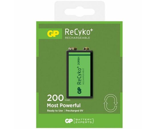 Аккумулятор Gp Крона ReCyko+ 200mAh (20R8HN-GB1 / 20R8HBE-U1 / 4891199074509)