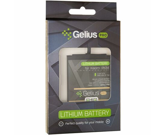 Аккумуляторная батарея для телефона Gelius Pro Xiaomi BN34 (Redmi 5a) (2910 mAh) (73701), изображение 4 Аккумуляторная батарея для телефона Gelius Pro Xiaomi BN34 (Redmi 5a) (2910 mAh) (73701), изображение 4