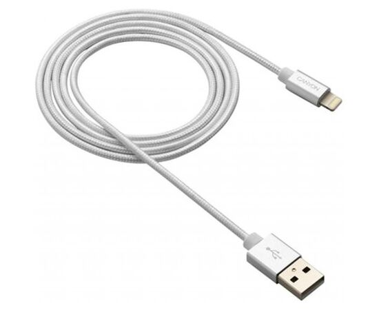 Дата кабель USB 2.0 AM to Lightning 1.0m MFI Pearl White Canyon (CNS-MFIC3PW)