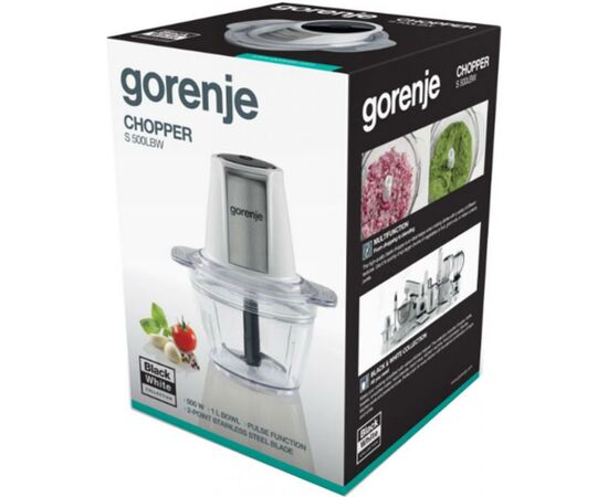 Подрібнювач Gorenje S 500 LBW (S500LBW), зображення 3 Подрібнювач Gorenje S 500 LBW (S500LBW), зображення 3