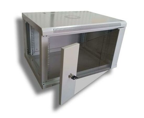 Шкаф настенный Hypernet 6U 19" 600x500 (WMNC-500-6U-FLAT), изображение 2 Шкаф настенный Hypernet 6U 19" 600x500 (WMNC-500-6U-FLAT), изображение 2