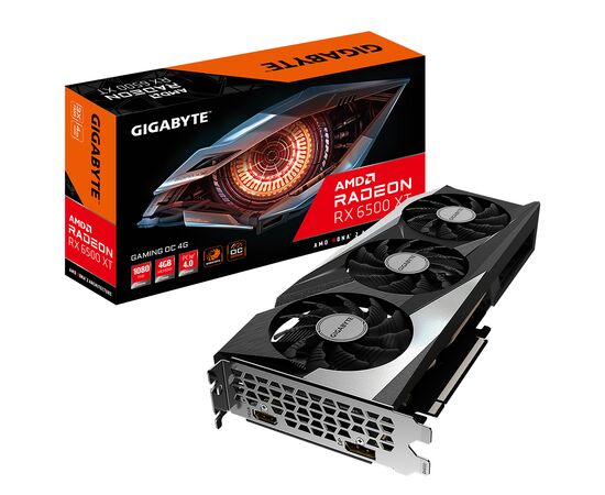 Видеокарта GIGABYTE Radeon RX 6500 XT 4Gb GAMING OC (GV-R65XTGAMING OC-4GD)