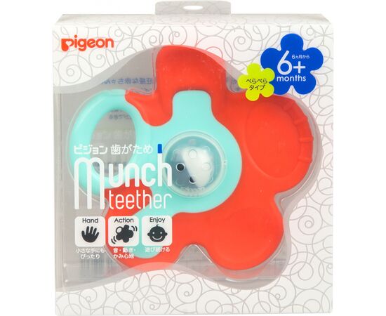 Прорізувач Pigeon Munch Teether Морквяна квітка 6+ міс. (13242), зображення 3 Прорізувач Pigeon Munch Teether Морквяна квітка 6+ міс. (13242), зображення 3