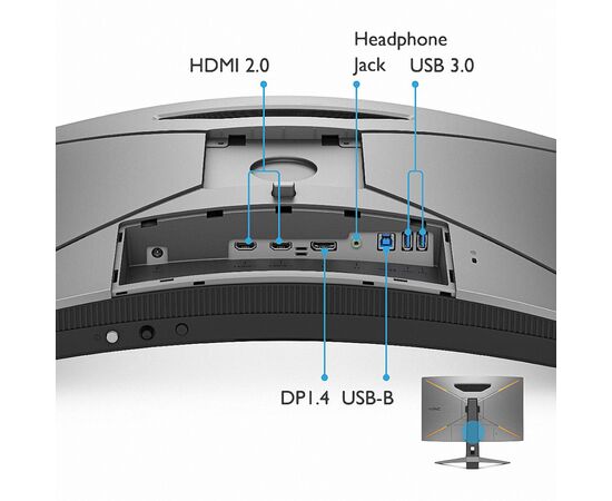 Монитор BenQ EX3210R (9H.LKALB.QBE), изображение 6 Монитор BenQ EX3210R (9H.LKALB.QBE), изображение 6