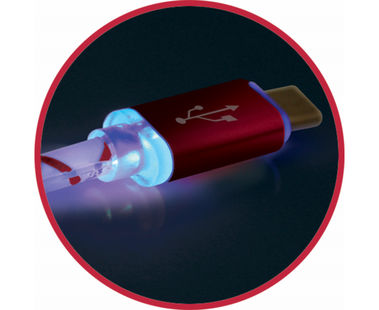 Дата кабель USB 2.0 AM to Lightning 1.0m ACH03-03LT RedLED backlight Defender (87552), изображение 4 Дата кабель USB 2.0 AM to Lightning 1.0m ACH03-03LT RedLED backlight Defender (87552), изображение 4