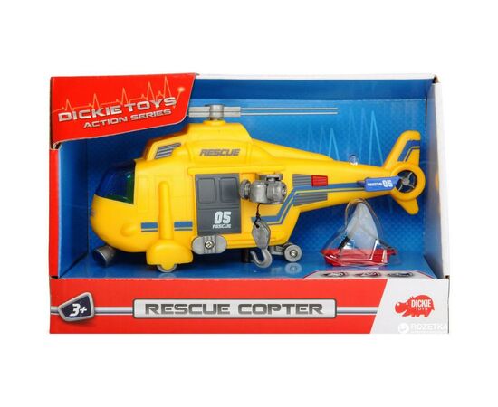 Спецтехника Dickie Toys Вертолет Спасательная служба с лебедкой (3302003), изображение 3 Спецтехника Dickie Toys Вертолет Спасательная служба с лебедкой (3302003), изображение 3