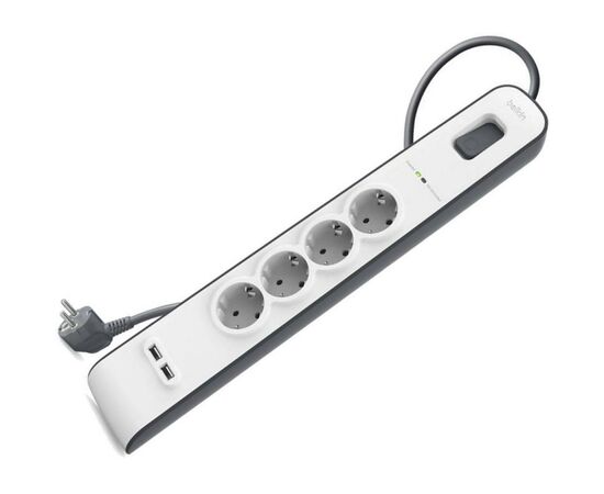 Сетевой фильтр питания Belkin BSV401vf2M, изображение 3 Сетевой фильтр питания Belkin BSV401vf2M, изображение 3