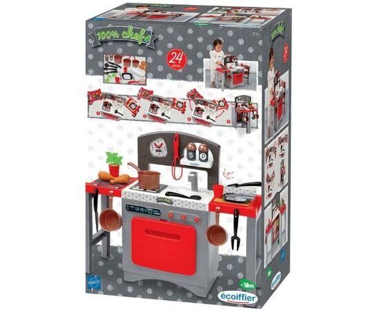 Игровой набор Ecoiffier Кухня, диван, 100% Шеф, 24 аксес (001735), изображение 3 Игровой набор Ecoiffier Кухня, диван, 100% Шеф, 24 аксес (001735), изображение 3