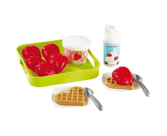 Игровой набор Ecoiffier продуктов Клубника со сливками с подносом, 13 аксес (000978), изображение 2