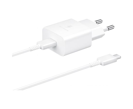 Зарядний пристрій Samsung 15W Power Adapter (w C to C Cable) White (EP-T1510XWEGRU), зображення 2 Зарядний пристрій Samsung 15W Power Adapter (w C to C Cable) White (EP-T1510XWEGRU), зображення 2