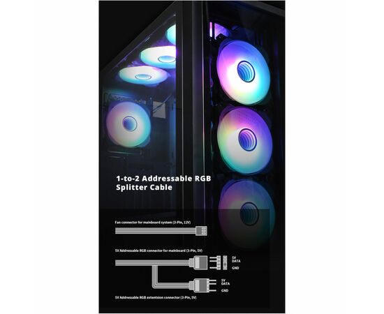 Кулер до корпусу Zalman Infinity Mirror ARGB (ZM-IF120A3), зображення 8 Кулер до корпусу Zalman Infinity Mirror ARGB (ZM-IF120A3), зображення 8