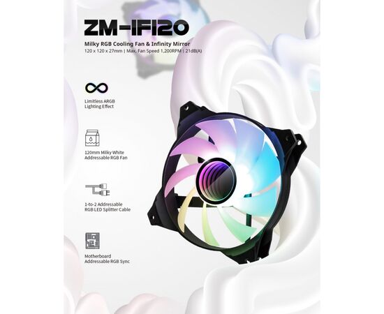 Кулер до корпусу Zalman Infinity Mirror (ZM-IF120), зображення 5 Кулер до корпусу Zalman Infinity Mirror (ZM-IF120), зображення 5