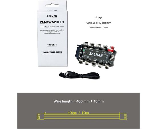 Контроллер вентилятора Zalman ZM-PWM10FH, изображение 3 Контроллер вентилятора Zalman ZM-PWM10FH, изображение 3