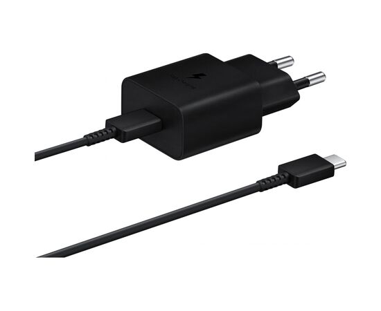 Зарядний пристрій Samsung 15W Power Adapter (w C to C Cable) Black (EP-T1510XBEGRU), зображення 2 Зарядний пристрій Samsung 15W Power Adapter (w C to C Cable) Black (EP-T1510XBEGRU), зображення 2