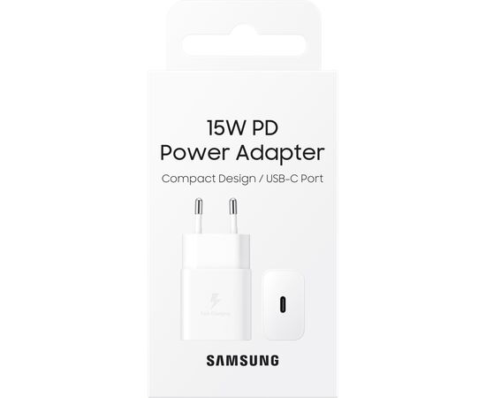 Зарядний пристрій Samsung 15W Power Adapter (w/o cable) White (EP-T1510NWEGRU), зображення 4