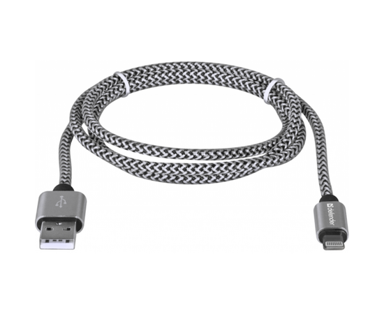 Дата кабель USB 2.0 AM to Lightning 1.0m ACH01-03T PRO White Defender (87809), изображение 2 Дата кабель USB 2.0 AM to Lightning 1.0m ACH01-03T PRO White Defender (87809), изображение 2