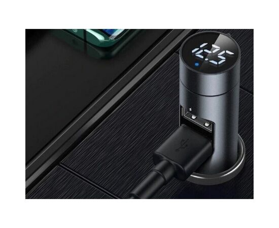 FM модулятор Baseus Energy Column MP3 Charger Dark grey (CCNLZ-0G), изображение 5 FM модулятор Baseus Energy Column MP3 Charger Dark grey (CCNLZ-0G), изображение 5