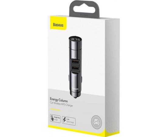 FM модулятор Baseus Energy Column MP3 Charger Dark grey (CCNLZ-0G), изображение 7 FM модулятор Baseus Energy Column MP3 Charger Dark grey (CCNLZ-0G), изображение 7