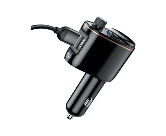 FM модулятор Baseus Lokomotive S-06 Black (CCALL-RH01), изображение 2 FM модулятор Baseus Lokomotive S-06 Black (CCALL-RH01), изображение 2