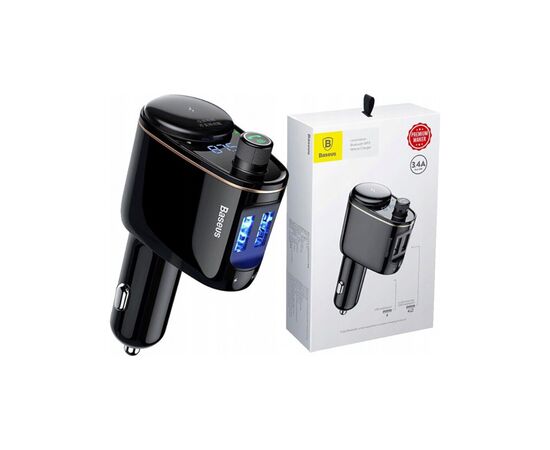 FM модулятор Baseus Lokomotive S-06 Black (CCALL-RH01), изображение 4 FM модулятор Baseus Lokomotive S-06 Black (CCALL-RH01), изображение 4