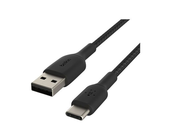 Дата кабель USB 2.0 AM to Type-C 1.0m BRAIDED black Belkin (CAB002BT1MBK), изображение 3 Дата кабель USB 2.0 AM to Type-C 1.0m BRAIDED black Belkin (CAB002BT1MBK), изображение 3