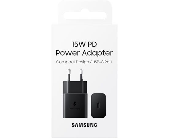Зарядний пристрій Samsung 15W Power Adapter (w/o cable) Black (EP-T1510NBEGRU), зображення 4