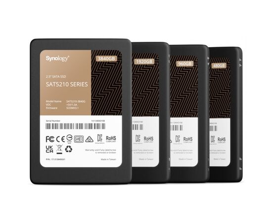 Накопитель SSD для сервера 960GB SATA 2.5" Synology (SAT5210-960G), изображение 2 Накопитель SSD для сервера 960GB SATA 2.5" Synology (SAT5210-960G), изображение 2