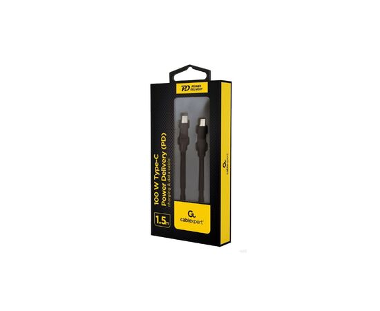 Дата кабель USB 2.0 USB-C to USB-C 1.5m 100W Cablexpert (CC-USB2-CMCM100-1.5M), изображение 2 Дата кабель USB 2.0 USB-C to USB-C 1.5m 100W Cablexpert (CC-USB2-CMCM100-1.5M), изображение 2
